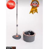 PremiumPort Diana Kirli Su Ayıran Otomatik Temizlik Seti Ahşap Mop Takımı Antrasit Renk - Seçenek 1