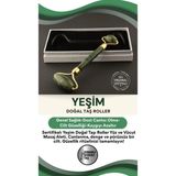 PremiumPort Doğal Yeşim Taşı Roller, Yüz ve Vücut Masaj Aleti, 15X6 cm - Antrasit