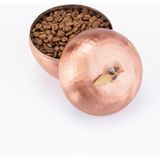 PremiumPort El Işi Bakır Elma Motif Türk Kahve ve Çay Saklama Kabı, 10,5 cm - Seçenek 1