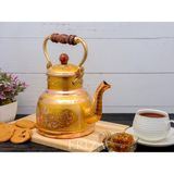 PremiumPort El Işlemeli 1,7 L Nostaljik Bakır Çaydanlık ve Su Isıtıcı - Altın - Seçenek 1