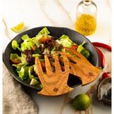 PremiumPort El Yapımı Zeytin Ağacı Salata Servis Çatalı 15X9 cm - Seçenek 1