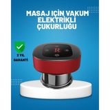 PremiumPort Elektrikli Vakumlu Masaj Aleti, Isıtmalı ve Kırmızı Işık Terapi Seti - Mercan