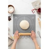PremiumPort Geniş Silikon Hamur Açma Matı 45X65, Yapışmaz, Kullanışlı ve Dayanıklı - Antrasit