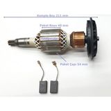PremiumPort Güçlü Bosch Gsh 11 E Endüvi Rotor Kollektör ve Kömürü Seti - Seçenek 1