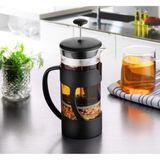 PremiumPort Isıya Dayanıklı Borasilikat Cam French Press 500 Ml, Premium Kahve Demleme - Seçenek 1 - Ahşap