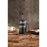 PremiumPort Kahve Demleme Için 400 ml French Press, Şık ve Kullanışlı Tasarım - Seçenek 1 - Ahşap