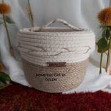 PremiumPort Kapaklı Hasır Sepet, Düzenleyici ve Saklama Kutusu, 19X14 cm - Seçenek 1 - Ahşap - Ceviz