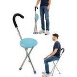 PremiumPort Katlanabilir Taşınabilir Hafif Ergonomik Sandalye Mavi - Seçenek 1 - Antrasit
