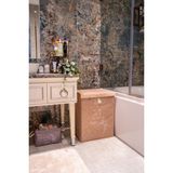 PremiumPort Keçe Kapaklı Çok Amaçlı Çamaşır Sepeti 55X40X30 cm - Seçenek 1 - Ahşap - Ceviz