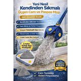 PremiumPort Kendinden Sıkmalı Üçgen Mop ve Temizlik Seti 360° Döner Cam Zemin - Mercan - Seçenek 1