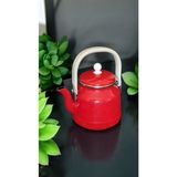 PremiumPort Kırmızı Emaye Kahve Demlik, Çaydanlık ve Suluk Seti, Nostaljik Tasarım, 1 Litre - Açık Gri - Seçenek 1