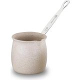 PremiumPort Klasik ve Şık Granita Cezve, 3 Fincan Kapasitesi ile Ideal Kullanım - Seçenek 1 - Açık Beyaz - Gri