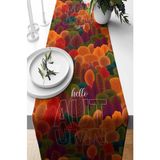 PremiumPort Koşu Temalı Süet Dokuma Yatak Örtüsü 140X40 Cm, Şık ve Rahat Tasarım - Altın
