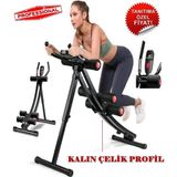 PremiumPort LCD Ekranlı Egzersiz ve Kondisyon Aleti, Karın Küreği, Fitness Ekipmanı - Seçenek 1 - Ahşap