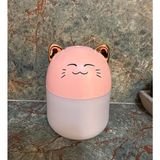 PremiumPort LED Işıklı Kedi Temalı Hava Nemlendirici ve Buhar Makinesi - Ahşap - Bej - Seçenek 1