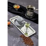 PremiumPort Lüks Dikdörtgen Baton Serisi Krom Sunum Tepsisi 33X13CM, Avangart Tasarım - Antrasit - Seçenek 1