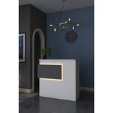 PremiumPort Modern LED Işıklı Çekmeceli Banko, Beyaz ve Antrasit Renk Seçenekleri - Ahşap - Bej - Siyah - Seçenek 1
