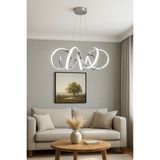 PremiumPort Modern Spiral Metal Sarkıt Avize, Krom Kaplama, Salon ve Yatak Odası Için - Antrasit - Seçenek 1
