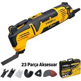 PremiumPort Multi-Tools Kesici ve Raspalama Makinesi 310 Watt, Çok Fonksiyonlu El Aleti - Antrasit