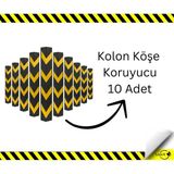 PremiumPort Otopark Kolon Köşe Koruyucu Kauçuk, 10'lu Set, Güvenli ve Dayanıklı - Seçenek 1