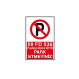 PremiumPort Özel Tasarımlı Metal Park Yeri Tabela, Retro Poster 29X19 - Seçenek 1