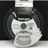PremiumPort Paslanmaz Borcam Tencere Kapağı 24-28CM, Dayanıklı ve Şık Tasarım - Seçenek 1 - Ahşap