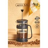 PremiumPort Paslanmaz Çelik French Press 400 Ml, Kahve ve Bitki Çayı Demliği - Seçenek 1 - Ahşap