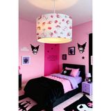 PremiumPort Pembe Çilekler ve My Melody Desenli Çocuk Odası Avizesi - Seçenek 1 - Ahşap - Bej