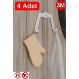 PremiumPort Pratik Çift Kancalı Beyaz Askılık Seti, Mutfak ve Banyo Için (4 Adet) - Seçenek 1 - Ahşap Bej - Siyah