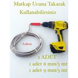 PremiumPort Pratik Ergonomik Matkap Ucu Boru Temizleme ve Tıkanıklık Açma Spiral Set