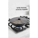 PremiumPort Pratik Üstten Tutmalı Yağ Sıçratmaz Tel Süzgeç, 29 cm Kızartma Koruyucu - Mercan - Seçenek 1