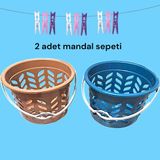 PremiumPort Pratik ve Şık Mandal ve Maşa Sepeti ile Düzeni Kolaylaştırın - Ahşap - Seçenek 1