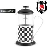 PremiumPort Premium Bitki Çayı ve Filtre Kahve Demliği, French Press 600 ml - Seçenek 1 - Ahşap