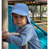 PremiumPort Renkli Mavi Bebek Çocuk Plaj Şapkası, Ayarlanabilir ve Makinede Yıkanabilir - Ahşap - Ceviz - Seçenek 1