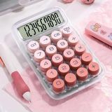 PremiumPort Renkli Tuşlu Pilli Hesap Makinesi 14 Cm, Pratik ve Şık Tasarım - Ahşap - Seçenek 1
