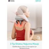 PremiumPort Şarjlı Taşınabilir Omuz ve Boyun Masaj Aleti, 6d Shiatsu Terapi - Mercan