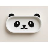 PremiumPort Sevimli Çok Amaçlı Panda Organizer - Dekoratif Gözlük ve Eşya Tutucu - Ahşap - Bej - Siyah