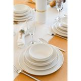 PremiumPort Şık 24 Parça Beyaz Porselen Yemek Takımı, 6 Kişilik Set - Seçenek 1