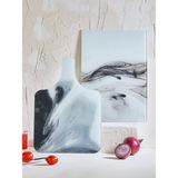 PremiumPort Şık 2'li Cam Kesme Tahtası Seti, 25X35, Isıya Dayanıklı, Kırılmaz - Açık Beyaz - Gri - Seçenek 1