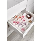 PremiumPort Şık 30 Gözlü Petek Organizer 40X35X10 Cm, Düzen ve Dekor Için Mükemmel - Ahşap - Bej - Siyah - Seçenek 1
