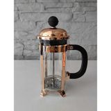 PremiumPort Şık Bakır French Press 350ML, Modern Tasarım ve Dayanıklı Çelik Çerçeve - Seçenek 1 - Altın