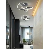 PremiumPort Şık Modern Plafonyer Tavan Avizesi, Antrasit-Beyaz Işıklandırma - Seçenek 1