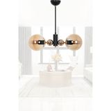 PremiumPort Şık Siyah Gold Bal Camlı Modern Avize, Oturma Odası ve Yatak Odası Için - Ahşap - Seçenek 1
