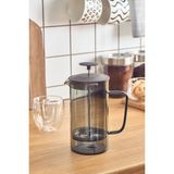 PremiumPort Şık ve Dayanıklı 1000 ml Cam French Press, Kahve ve Çay Keyfi Için Ideal - Seçenek 1 - Antrasit