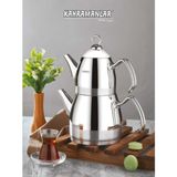 PremiumPort Şık ve Dayanıklı Büyük Boy Çaydanlık, Kaliteli ve Pratik Kullanım Sağlar - Altın - Gümüş - Bakır - Seçenek 1