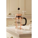 PremiumPort Şık ve Pratik French Press 350 Ml, Kahve ve Çay Keyfi Için Ideal - Seçenek 1 - Altın