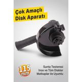 PremiumPort Siyah 115 mm Çok Amaçlı Taşlama Diskleri ve Matkap Uyumlu Aparat Seti - Seçenek 1