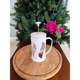 PremiumPort Soft Ekru 500 ml French Press – Şık ve Kullanışlı Kahve Demleme Aracı - Seçenek 1 - Ahşap Bej - Siyah