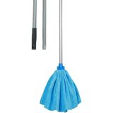 PremiumPort Temizlik Seti Mikrofiber Mop ve Sopa Metal Saplı 2 Parça Paspas Uçlu - Antrasit - Seçenek 1