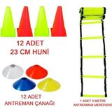PremiumPort Turuncu Antrenman Seti: 4 Metre Merdiven, Huni ve Küçük Çanak Seti - Seçenek 1 - Altın